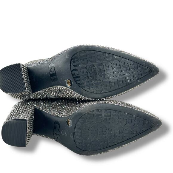 Gianni Bini Queen Bee Silver Rhinestone Over the Knee Boots Womens Sz 6 - Picture 10 of 11